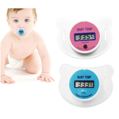 Summer baby pacifier fever  thermometer with LCD display